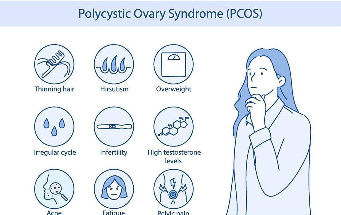 Prostate cancer awareness graphic in blue tones.